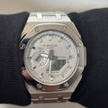 Custom GA-2100 Silver Full Metal Strap