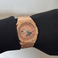 Custom GA-2100 Full Metal Strap Rose Gold
