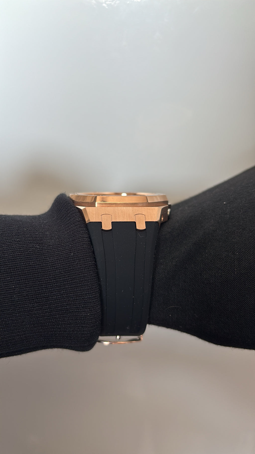 Custom GA-2100 Rose gold Rubber Strap
