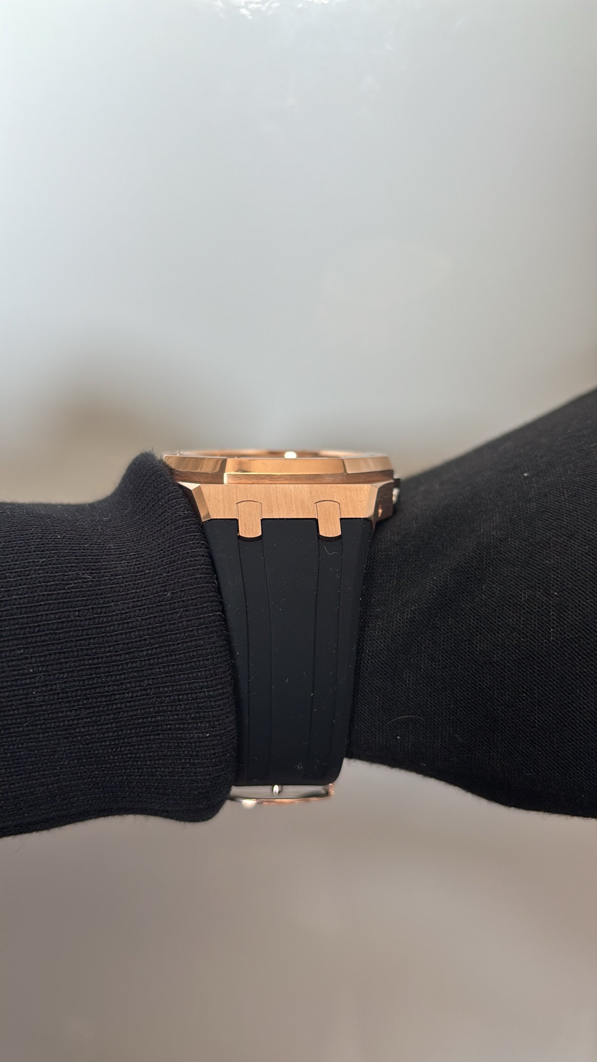 Custom GA-2100 Rose gold Rubber Strap