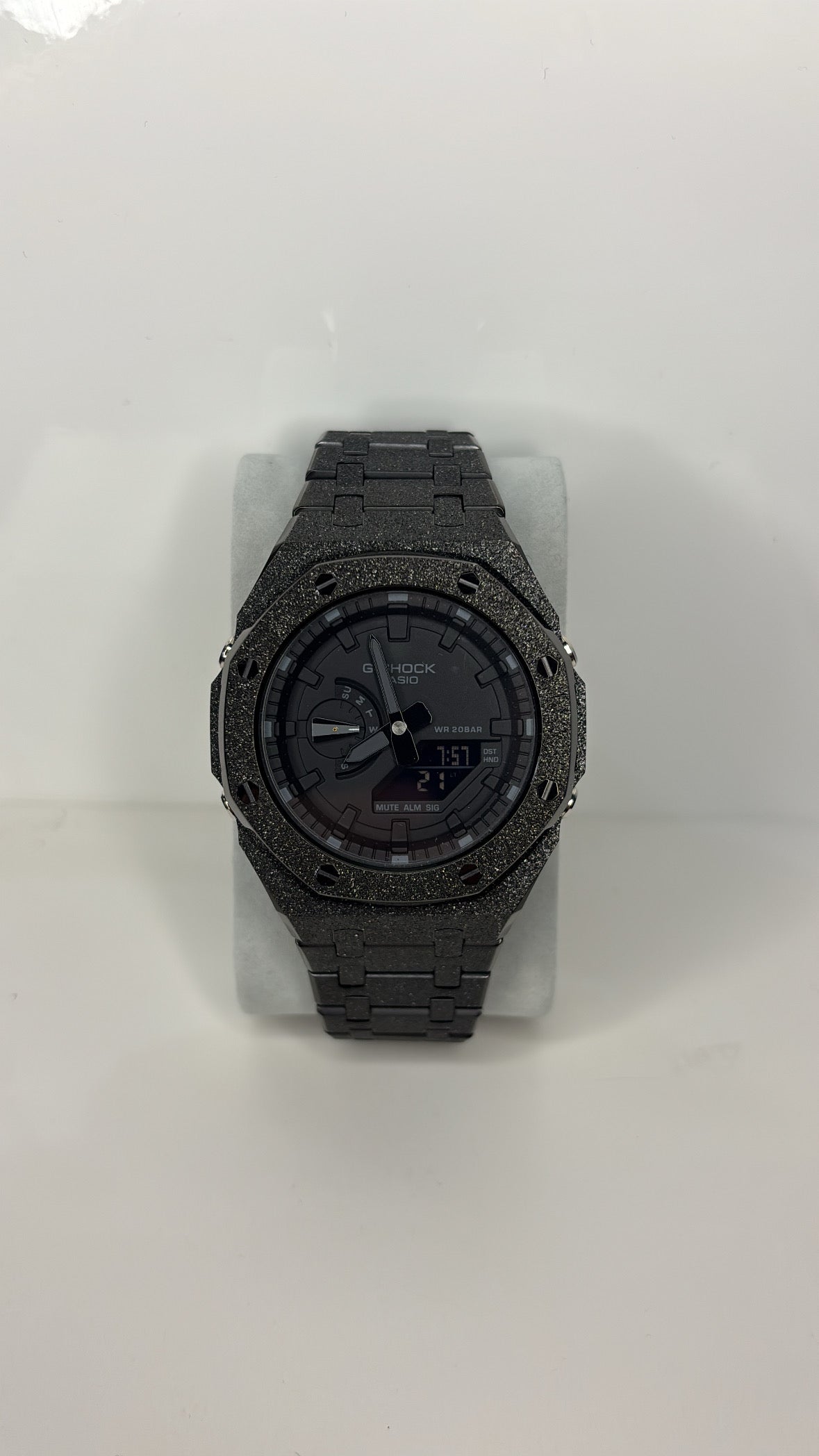 Custom G Shock Stealth Black Frosted