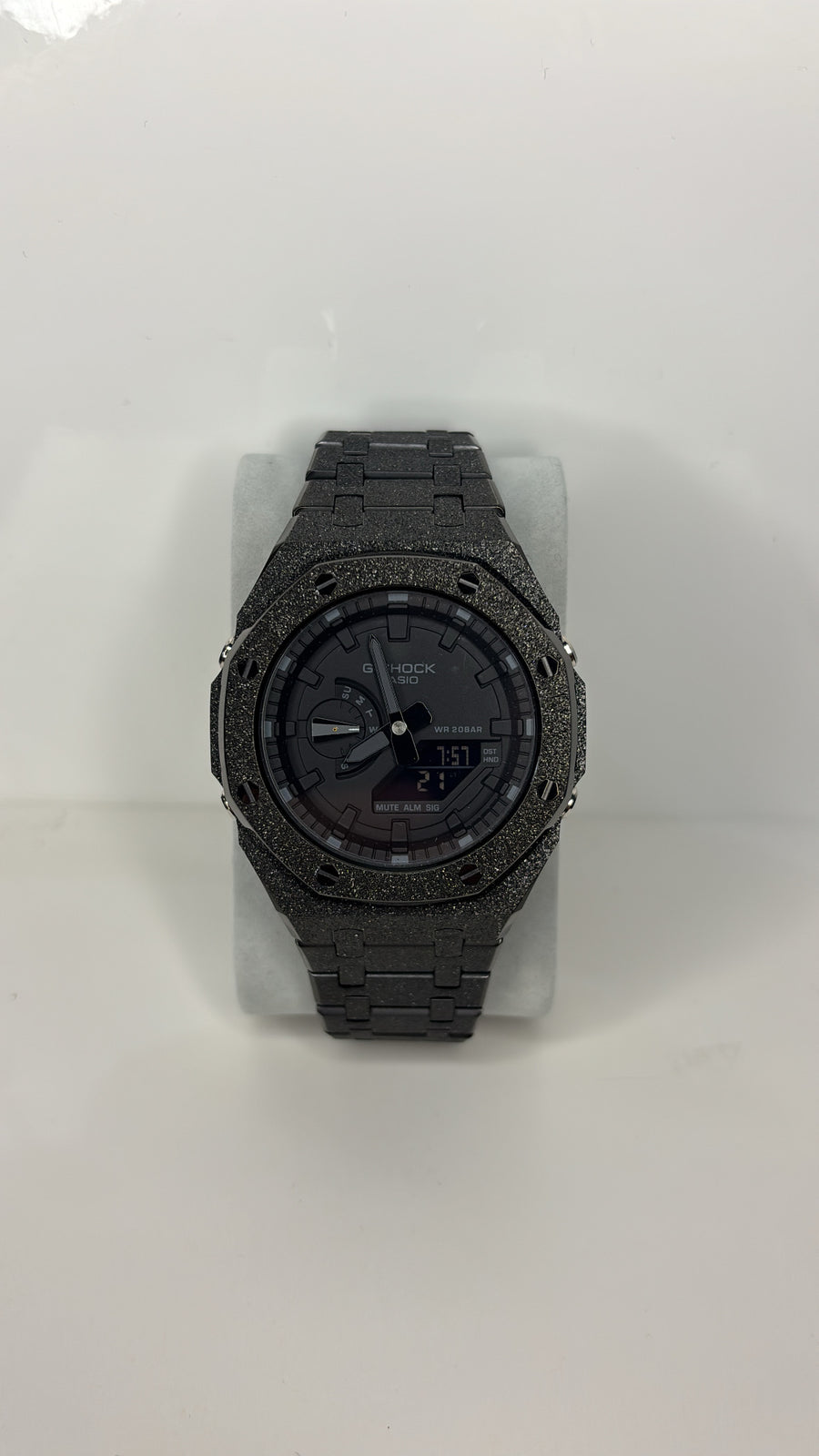 Custom G Shock Stealth Black Frosted