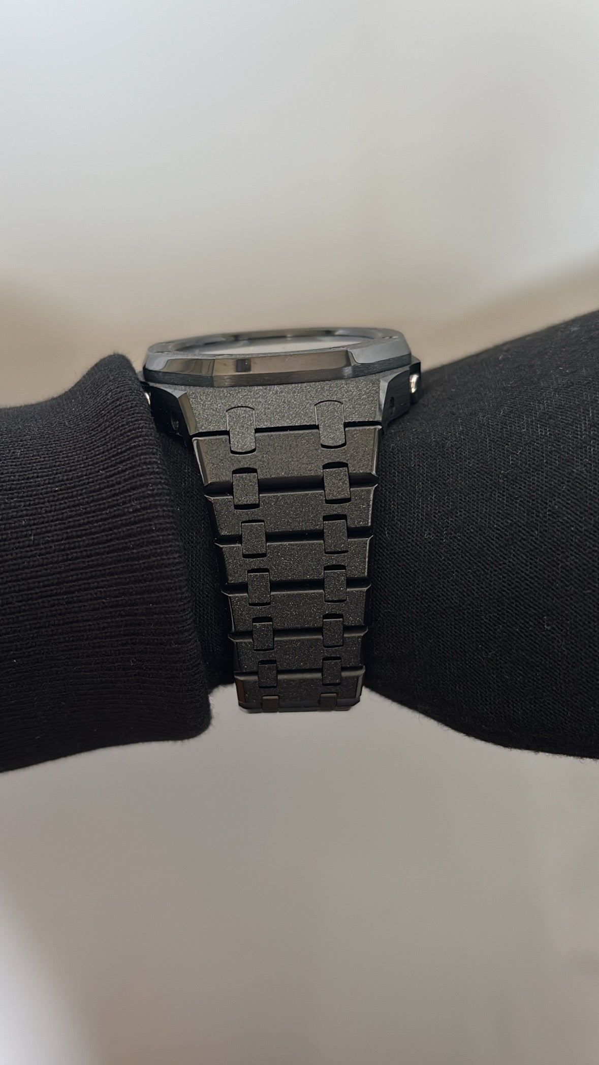 Custom GA-2100 "Who Cares Im Already Late" Full Metal Strap